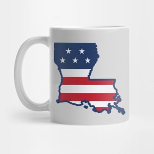 Stars and Stripes Louisiana Mug